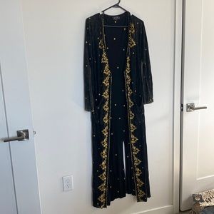 Long embroidered duster